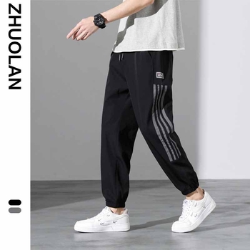 Ανδρικά αθλητικά παντελόνια με εκτύπωση, γρήγορο στέγνωμα, κομμένα κοντά στον αστράγαλο, άνετη εφαρμογή, νάιλον 92%