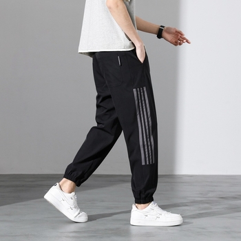 Ανδρικά αθλητικά παντελόνια με εκτύπωση, γρήγορο στέγνωμα, κομμένα κοντά στον αστράγαλο, άνετη εφαρμογή, νάιλον 92%