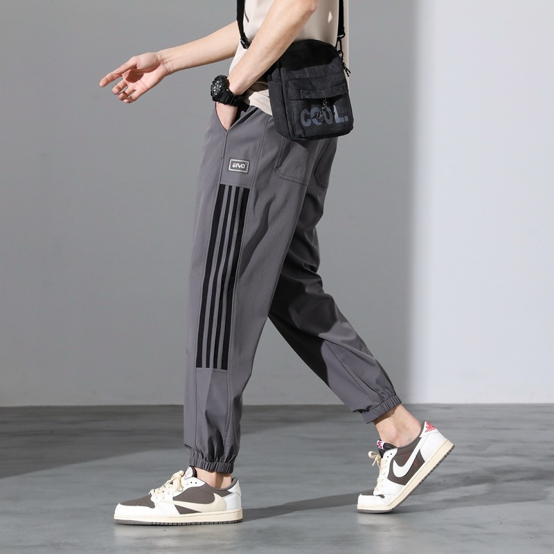 Ανδρικά αθλητικά παντελόνια με εκτύπωση, γρήγορο στέγνωμα, κομμένα κοντά στον αστράγαλο, άνετη εφαρμογή, νάιλον 92%