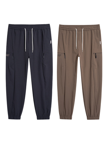 K3067 Φορμές παντελόνια, χαλαρή γραμμή, μεσαία μέση, νάιλον/σπαντέξ ανάμιξη 90%/10%, μακριά παντελόνια με μανσέτες, φθινοπωρινό streetwear