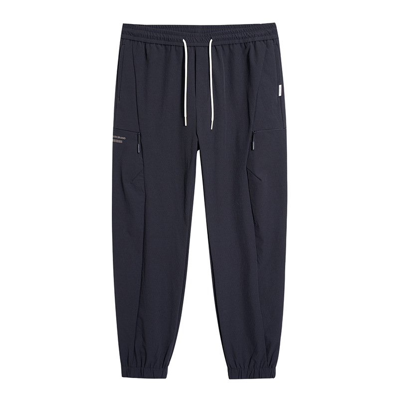 K3067 Φορμές παντελόνια, χαλαρή γραμμή, μεσαία μέση, νάιλον/σπαντέξ ανάμιξη 90%/10%, μακριά παντελόνια με μανσέτες, φθινοπωρινό streetwear