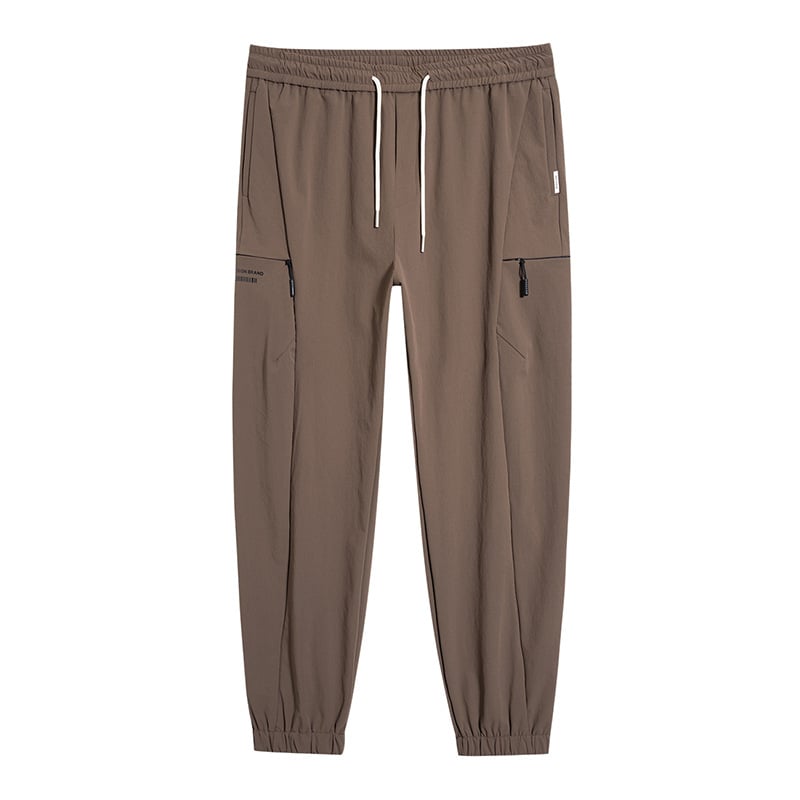 K3067 Φορμές παντελόνια, χαλαρή γραμμή, μεσαία μέση, νάιλον/σπαντέξ ανάμιξη 90%/10%, μακριά παντελόνια με μανσέτες, φθινοπωρινό streetwear