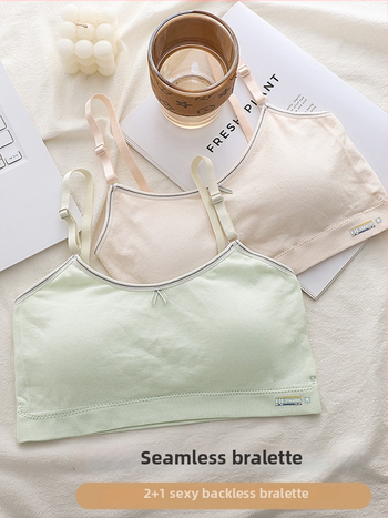 Detská camisolová podprsenka pre dievčatá vo vývoji, všetky ročné obdobia, mäkký materiál, bavlna s nylonovým podielom do 60%, kód produktu 8290, pre dievčatá od 8 rokov