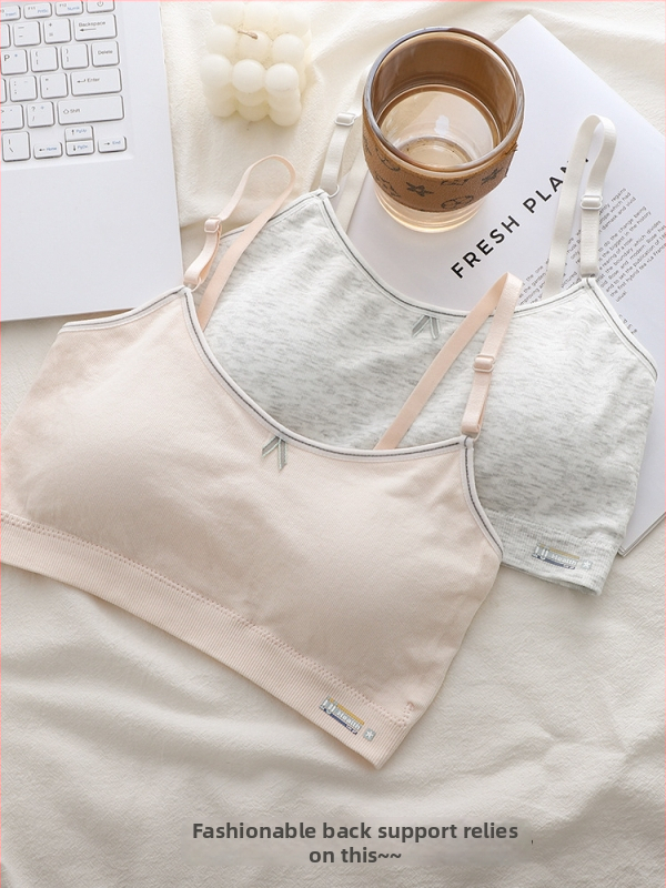 Detská camisolová podprsenka pre dievčatá vo vývoji, všetky ročné obdobia, mäkký materiál, bavlna s nylonovým podielom do 60%, kód produktu 8290, pre dievčatá od 8 rokov