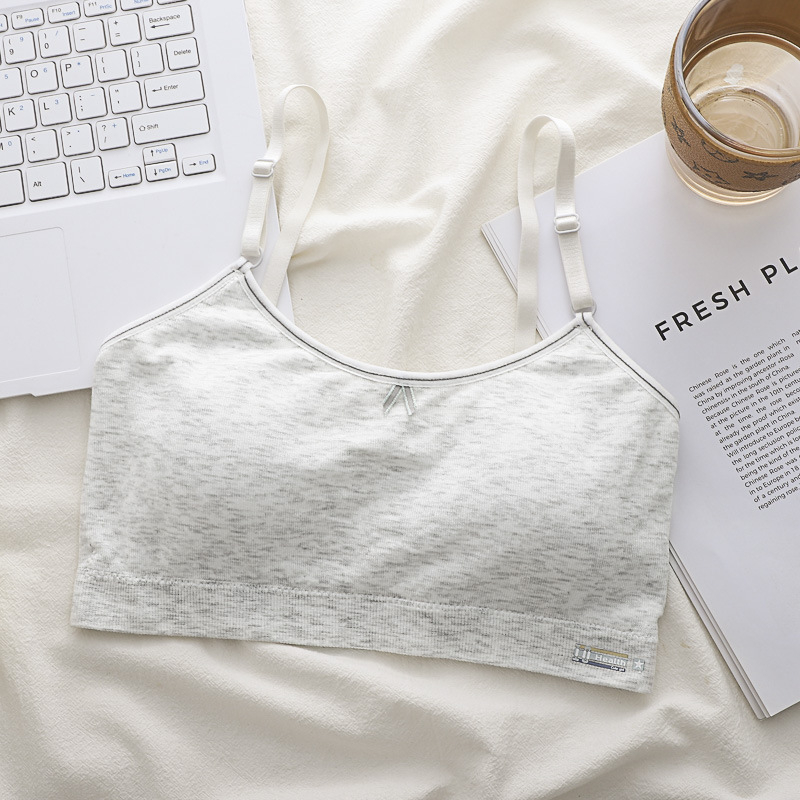 Detská camisolová podprsenka pre dievčatá vo vývoji, všetky ročné obdobia, mäkký materiál, bavlna s nylonovým podielom do 60%, kód produktu 8290, pre dievčatá od 8 rokov