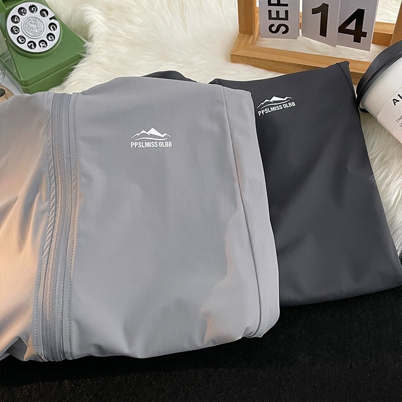 Kapuljačasta jakna slobodnog kroja, unisex, 100% poliester, prednji zip