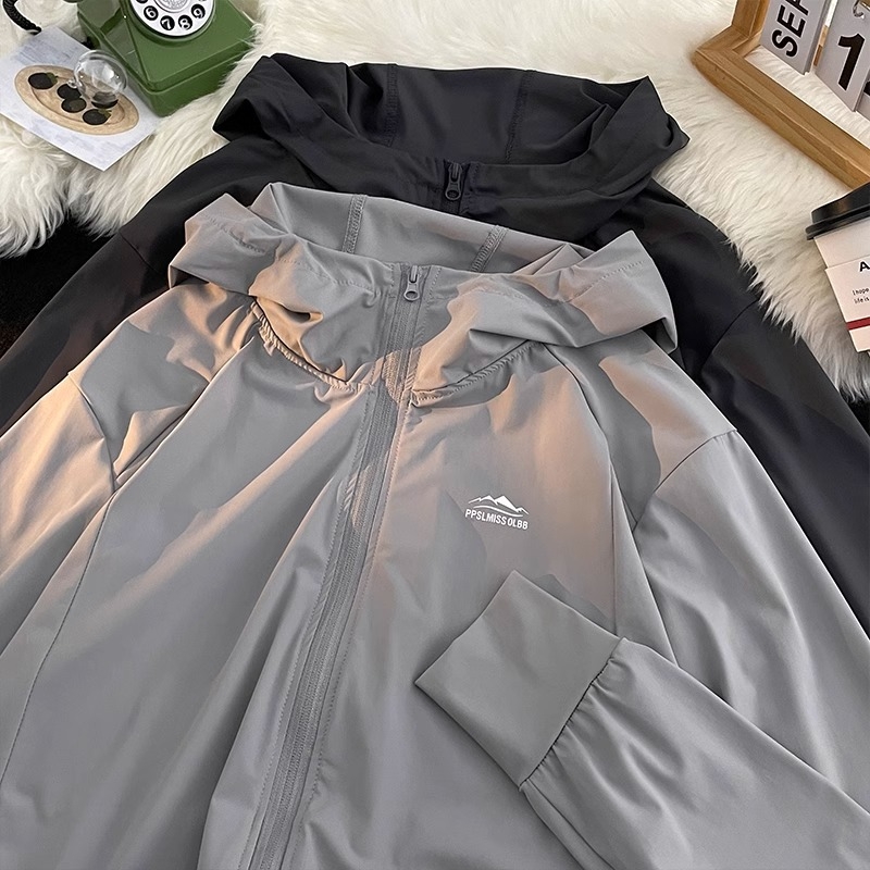 Kapuljačasta jakna slobodnog kroja, unisex, 100% poliester, prednji zip
