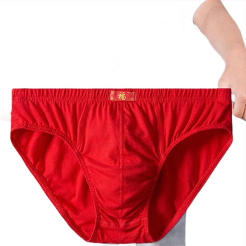 Мъжки памучни слипове, дишащи, средна талия, едноцветни, 100% памук