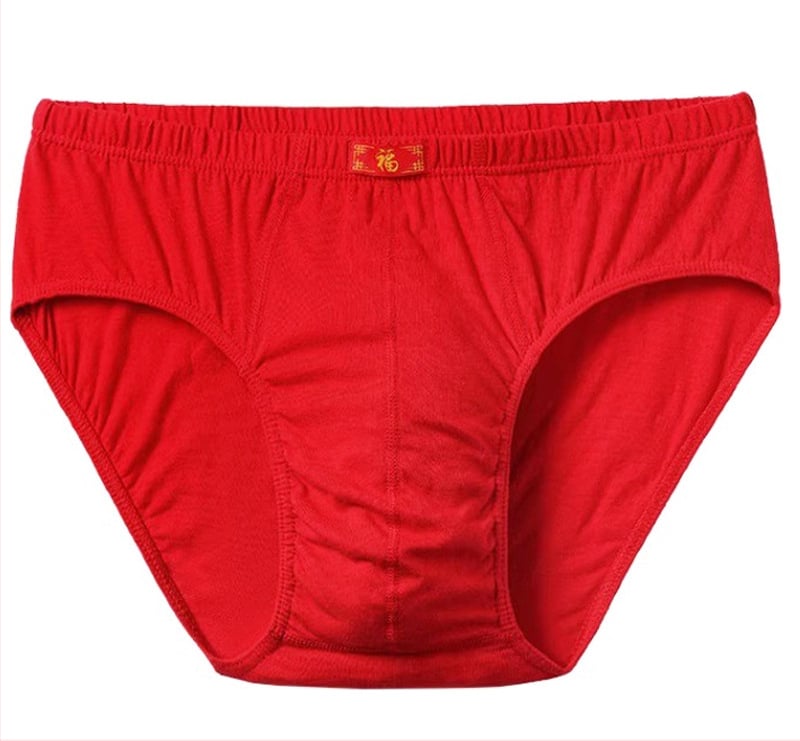 Мъжки памучни слипове, дишащи, средна талия, едноцветни, 100% памук