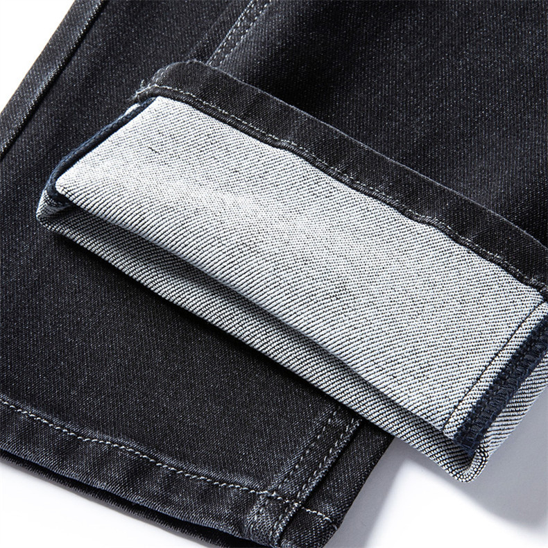 Blugi pentru bărbați Ruizhe Sheep, croială dreaptă lejeră, talie înaltă, amestec bumbac-fibra chimică (53% bumbac), pentru primăvară-toamnă, pantaloni casual-business