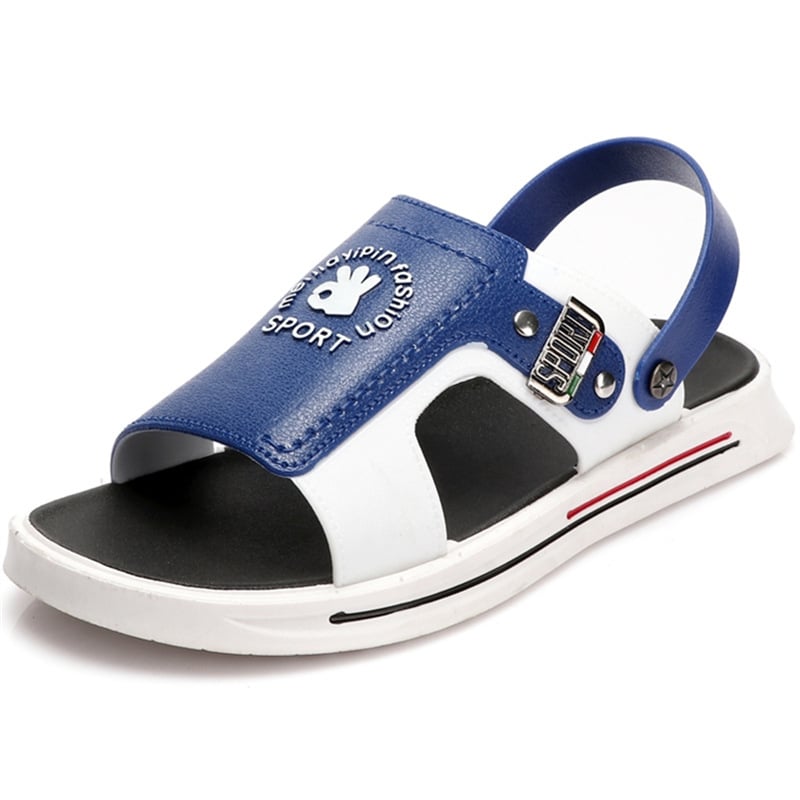 Șlapi de plajă pentru bărbați, stil coreean, talpă groasă cu cavitate, degete deschise, respirabile și antiderapante