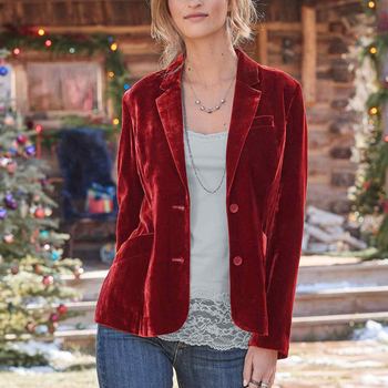Žensko kratko sako za kostim – uski kroj, rever (lapel), dugi rukavi, poliesterska mješavina s kloriranim vlaknima <10%, šavni detalji