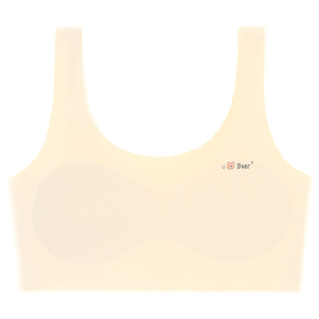 Dječji sportski grudnjak u stilu veste, najlon tkanina s podstavom od Spandex (<30%), puna košarica, ultra-tanki oblik šalice s pjenu, bez žice, fiksirane dvostruke naramenice, prozračan i udoban