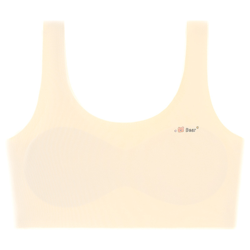 Dječji sportski grudnjak u stilu veste, najlon tkanina s podstavom od Spandex (<30%), puna košarica, ultra-tanki oblik šalice s pjenu, bez žice, fiksirane dvostruke naramenice, prozračan i udoban