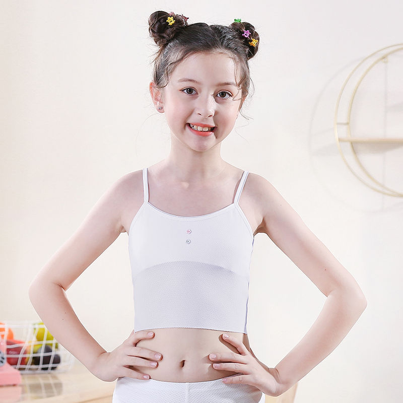 Dievčenský camisole top, priedušný, jemne ošetrený, 88% nylon, pre vek 7–12 rokov, celoročné nosenie