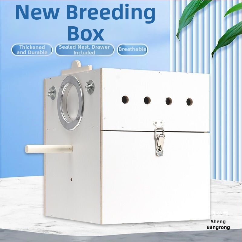 Vertikálna klietka na chov papagájov s hniezdom, plast, značka Shengbangrong, model AL, cezhraničná priama dodávka
