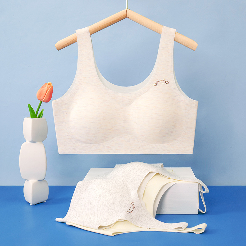 Sutien u stilu veste za tinejdžerice, prozračan Modal, glavni materijal Nylon, podstava Viskoz, puna čaša s tankim oblikovanim čašicama od spužve
