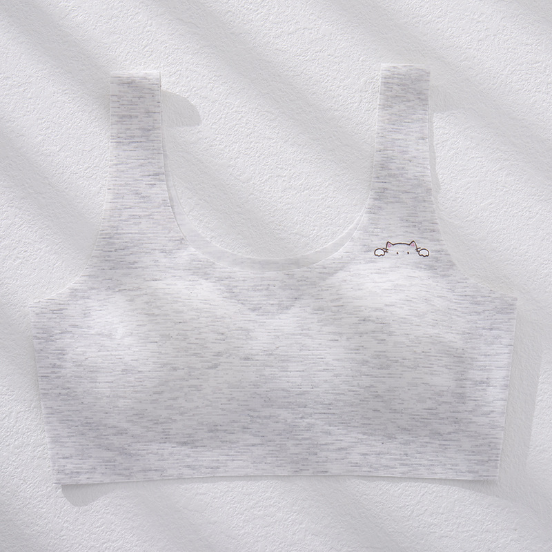 Sutien u stilu veste za tinejdžerice, prozračan Modal, glavni materijal Nylon, podstava Viskoz, puna čaša s tankim oblikovanim čašicama od spužve