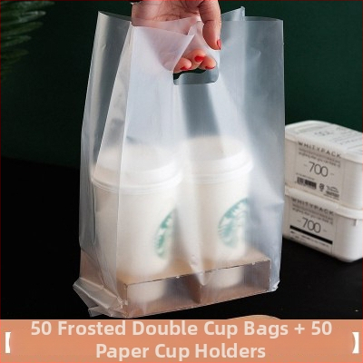 Geantă pentru pahare de băuturi, cu dublu strat, potrivită pentru 1–4 pahare, cu opțiuni de tavă: hârtie sau albă