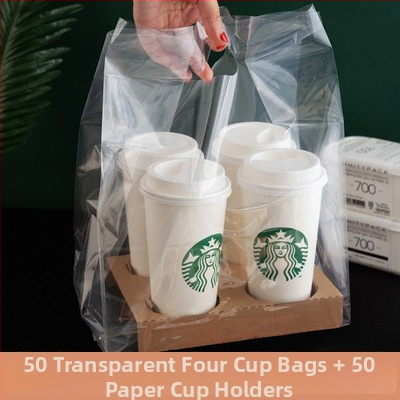 Geantă pentru pahare de băuturi, cu dublu strat, potrivită pentru 1–4 pahare, cu opțiuni de tavă: hârtie sau albă