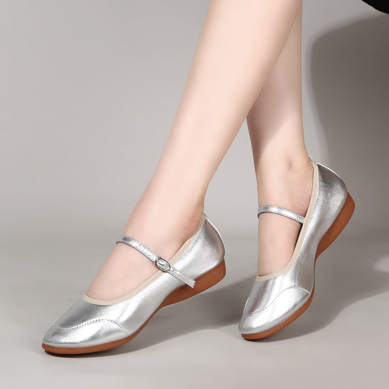 Női négyzetes tánccipő - alacsony sarkú, puha talpú, felsőrész szintetikus bőr, talp marha-ínból készített, balett, modern és latin táncra, felnőtt nőknek