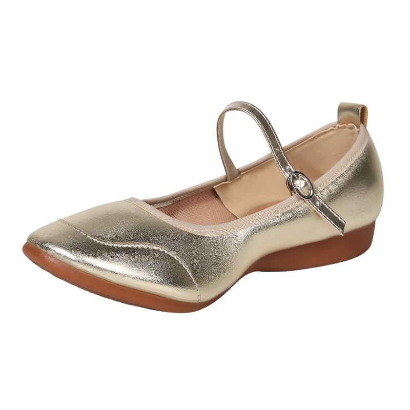 Női négyzetes tánccipő - alacsony sarkú, puha talpú, felsőrész szintetikus bőr, talp marha-ínból készített, balett, modern és latin táncra, felnőtt nőknek