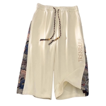 Férfi Capri sportnadrág, cropped hossz, egyenes szabás, poliészter >95%, nyár 2025