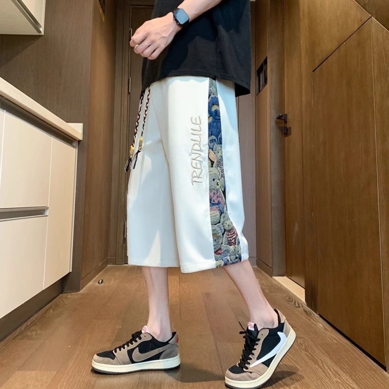 Férfi Capri sportnadrág, cropped hossz, egyenes szabás, poliészter >95%, nyár 2025