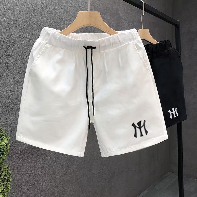 Muške ljetne Ice Silk kratke hlače, ravnog kroja, sportski stil, mješavina poliestera, ljeto 2025