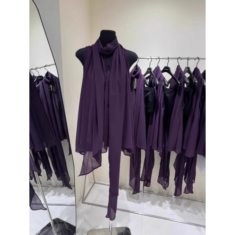 Košulja s halter ovratnikom, Feifei sleeves; akrilna vlakna, poliester 95%+.