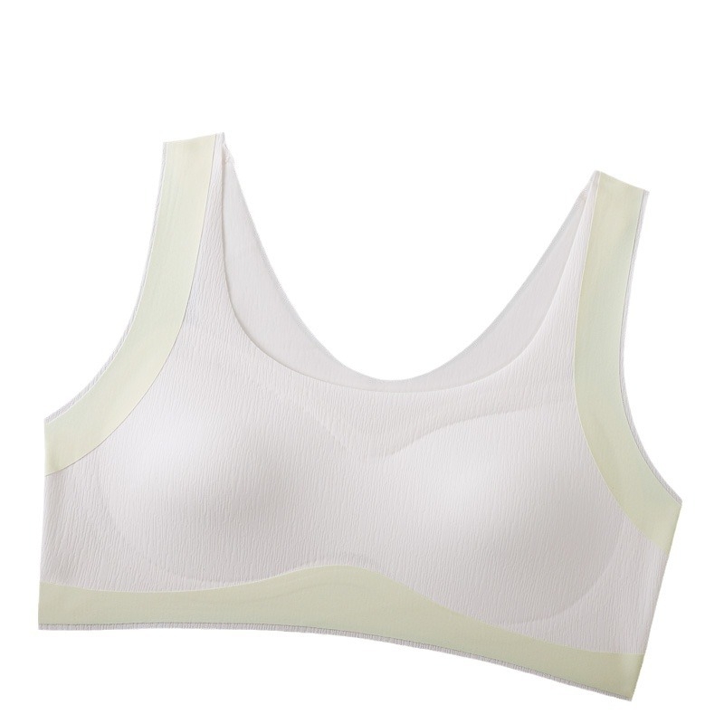 Vest-stílusú sportmelltartó lányoknak, teljes kosár, vékony formázott kosár, nylon anyag, pamut formázott kosár, rögzített dupla vállpántok, lélegző és izzadságfelszívó