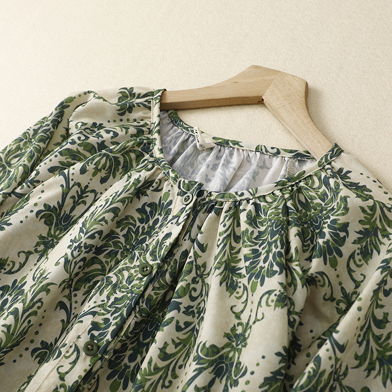 Lámpás ujjú ing, polo gallér (pamut hálós anyag)