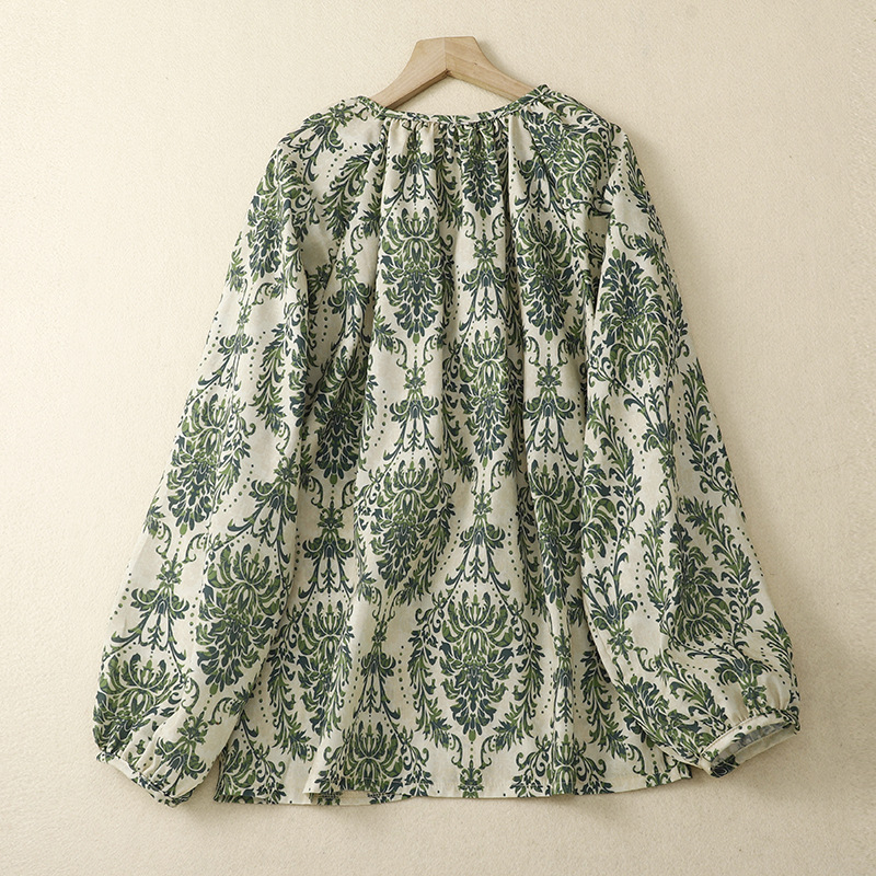 Lámpás ujjú ing, polo gallér (pamut hálós anyag)