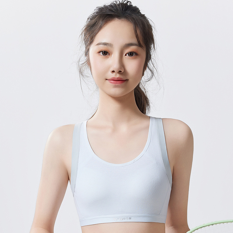 Pamut sportmelltartó tinédzsereknek, 3/4 kosár, közepesen formázott kosár, pántrész nélküli, rögzített dupla pántok