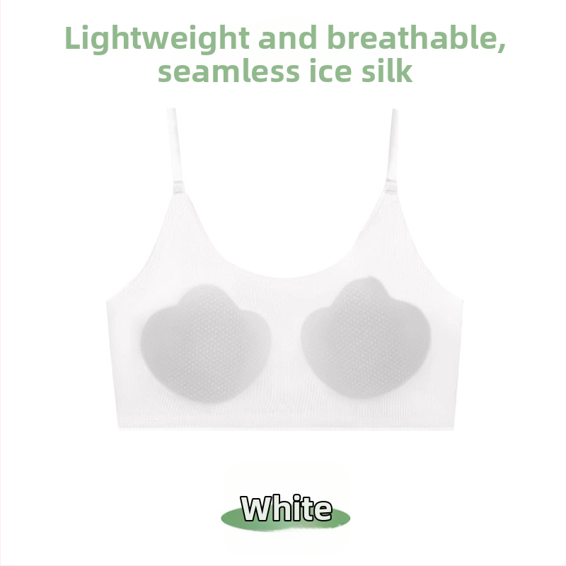 Sutien nailon în stil tank-top pentru perioada de dezvoltare – cupă completă, cupe subțiri modelate, respirabil