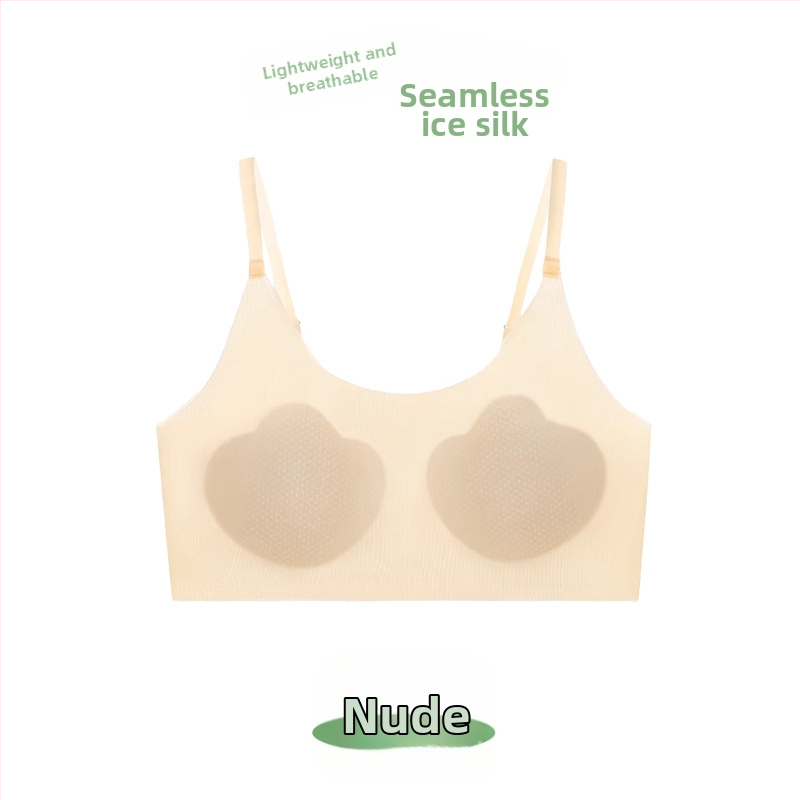 Sutien nailon în stil tank-top pentru perioada de dezvoltare – cupă completă, cupe subțiri modelate, respirabil