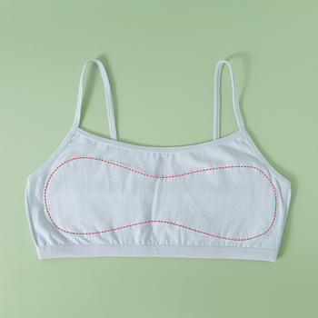 Pamut gyerekeknek készült lányoknak – mellény-stílusú fehérnemű, teljes kosár, rögzített dupla vállpántok, lélegző és kényelmes 6–12 éves korig