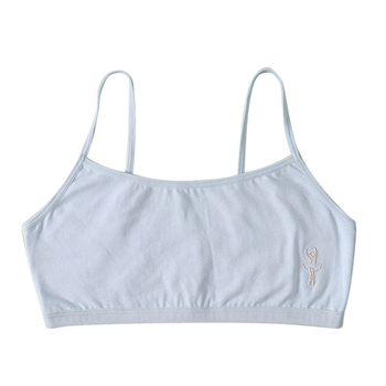 Pamut gyerekeknek készült lányoknak – mellény-stílusú fehérnemű, teljes kosár, rögzített dupla vállpántok, lélegző és kényelmes 6–12 éves korig