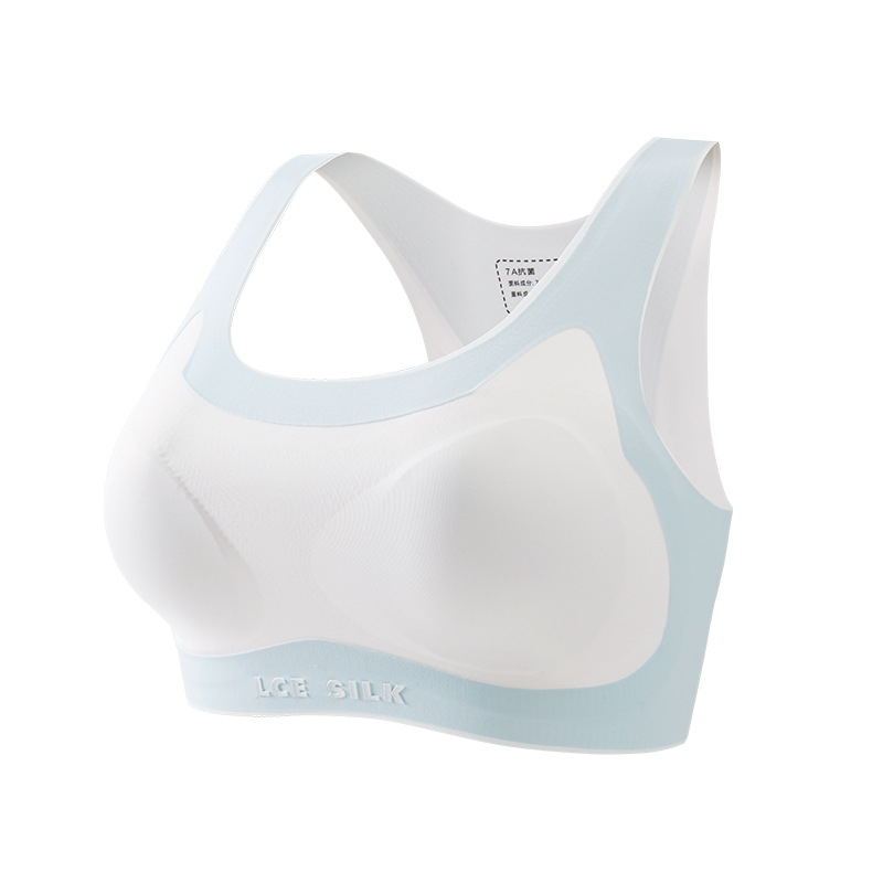 Lányoknak sportmelltartó antibakteriális, teljes kosár, habos belsővel, nylon anyagú, acélmerevítő nélkül, rögzített dupla vállpántok