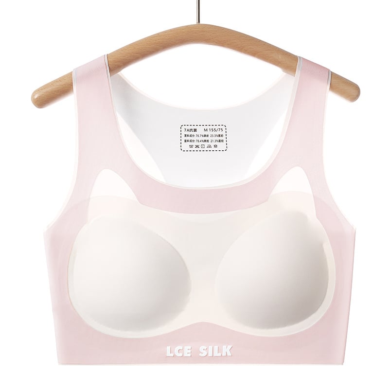 Lányoknak sportmelltartó antibakteriális, teljes kosár, habos belsővel, nylon anyagú, acélmerevítő nélkül, rögzített dupla vállpántok