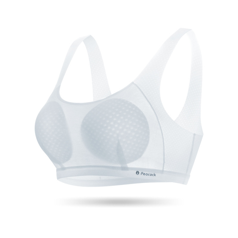 Nylonból készült sportmelltartó-vest tiniknek (12–15 év), teljes kosár, vékony öntött kosár, bélés 80–90% spandex, lélegző, rögzített dupla vállpántok