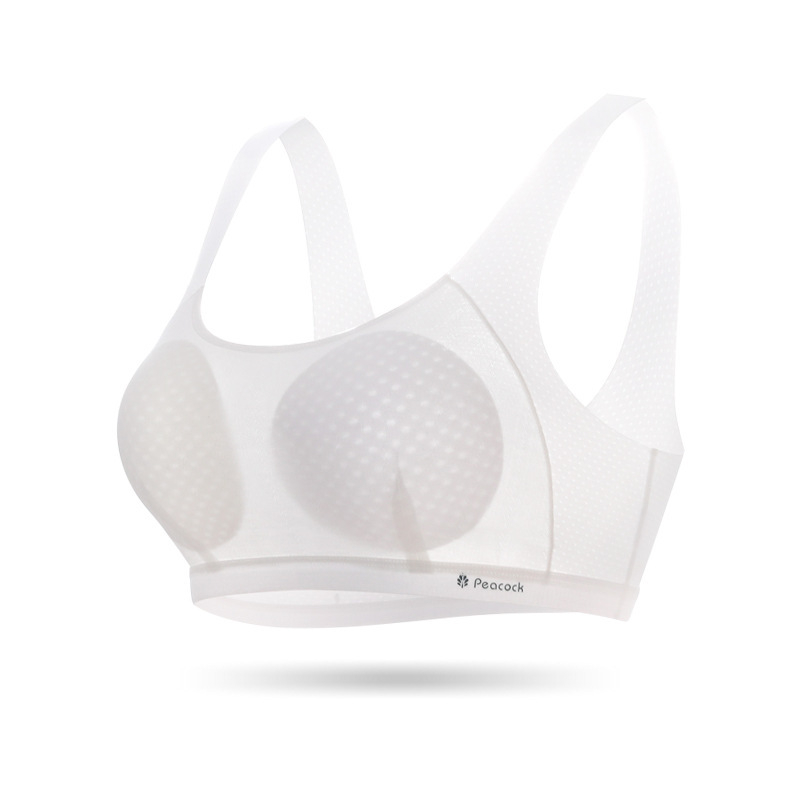 Nylonból készült sportmelltartó-vest tiniknek (12–15 év), teljes kosár, vékony öntött kosár, bélés 80–90% spandex, lélegző, rögzített dupla vállpántok