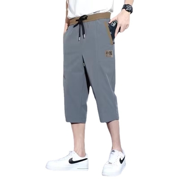 Muške krojene sportske hlače s elastičnim pojasom, brzo sušeći Ice Silk, korejski stil