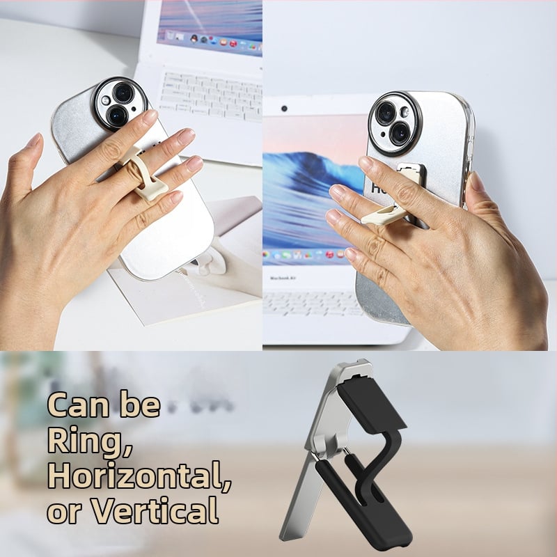 Пръстен държач за телефон, пластмасов, универсален, залепващ гръб