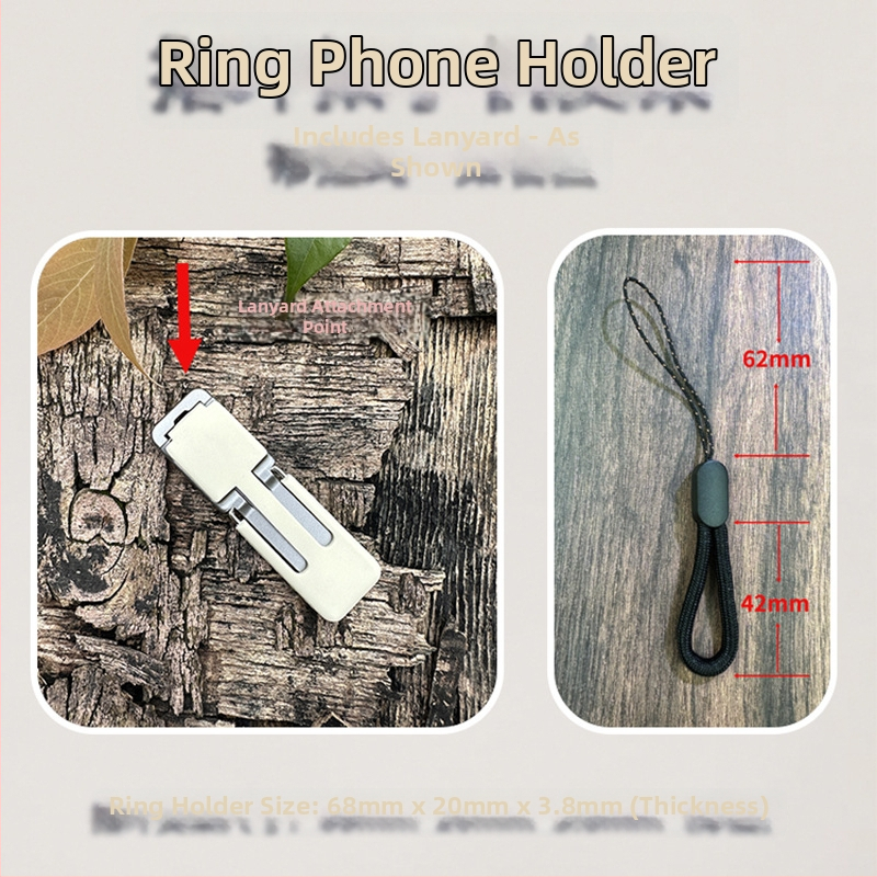 Пръстен държач за телефон, пластмасов, универсален, залепващ гръб