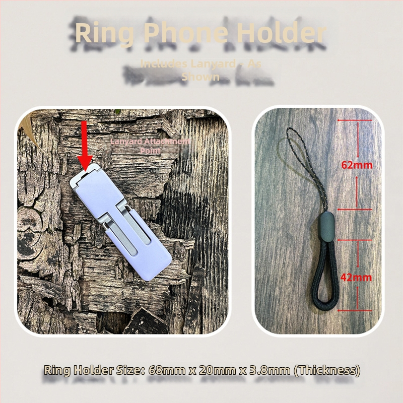 Пръстен държач за телефон, пластмасов, универсален, залепващ гръб