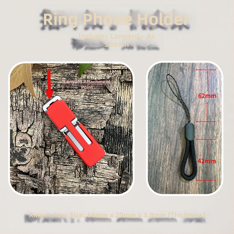 Пръстен държач за телефон, пластмасов, универсален, залепващ гръб