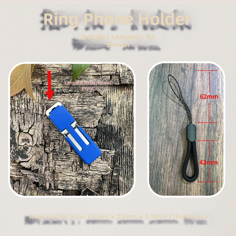 Пръстен държач за телефон, пластмасов, универсален, залепващ гръб