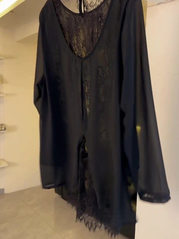 Bluza za plus veličine od čipke i šifona, u francuskom stilu kardigana, lagani proziran top za žene