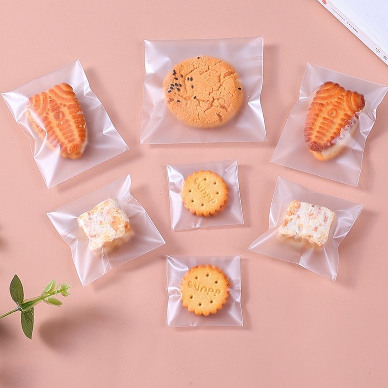 Pungi de ambalare biscuiți cu crocant de gălbenuș, pungi autoadezive OPP, 100 buc./pachet